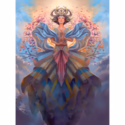 Goddess God Heaven Fantasy Art Animation Print White Men T Shirt Tee Top - 4XL
