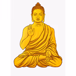 Gautama Gold Buddha Buddhism Buddhist Religion Art Men T Shirt Tee Top - 3XL