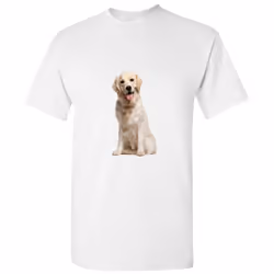 Dog Cute Gold Labrador Retriever Puppy Pet White Men T Shirt Tee - 4XL