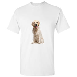 Dog Cute Gold Labrador Retriever Puppy Pet White Men T Shirt Tee - 4XL