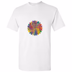 Colourful Buddha Flower Buddhism Buddhist Religion Art White Men T Shirt Tee Top - S