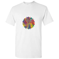 Colourful Buddha Flower Buddhism Buddhist Religion Art White Men T Shirt Tee Top - 4XL