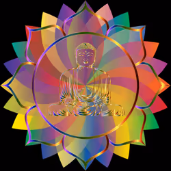 Colourful Buddha Flower Buddhism Buddhist Religion Art White Men T Shirt Tee Top - 4XL