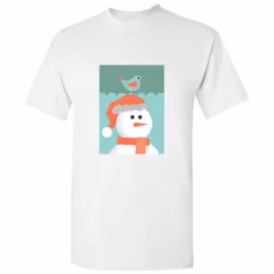 Christmas Winter Snowman Funny Cartoon Art White Men T Shirt Tee Top - 2XL