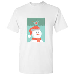 Christmas Winter Snowman Funny Cartoon Art White Men T Shirt Tee Top - 2XL