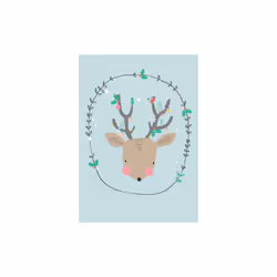 Christmas Reindeer Deer Illustration Cartoon Art Men White T Shirt Tee Top - 5XL