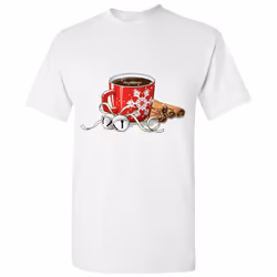 Christmas Celebration Feast Cartoon Cafe Art White Men T Shirt Tee Top - 5XL