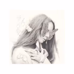 Butterfly Girl Fantasy Art See No Evil White Men T Shirt Tee Top - XL