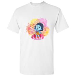 Young Krishna Hinduism Hindu Deity God of Love Men White T Shirt Tee Top - 3XL