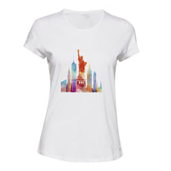 New York City NY NYC Statue of Liberty Printing Ladies Women T Shirt Tee Top - 2XL