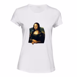 Mona Lisa Portrait Painting Leonardo da Vinci White Ladies Women T Shirt Tee Top - XL