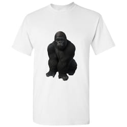 Cool Gorilla Animal Jungle Design GYM Workout White Men T Shirt Tee Top S - 5XL - L