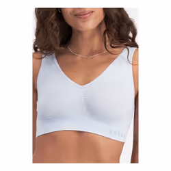 Bonds Womens Seamfree Wireless Wire Free Comfy Sports Bra Crop Tank Top Blue Snow WVLHW - L