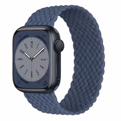 Strap For Apple Watch Band 44mm 40mm 45mm 41mm 42mm 38mm 49mm braided solo loop Bracelet iWatch Series 9 8 7 se 6 5 - Abyss b ...