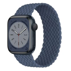 Strap For Apple Watch Band 44mm 40mm 45mm 41mm 42mm 38mm 49mm braided solo loop Bracelet iWatch Series 9 8 7 se 6 5 - Abyss blue, 42mm 44mm 45mm 49mm