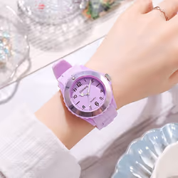 Kids Watch Girls Boys Elementary School Waterproof Watches - Purple