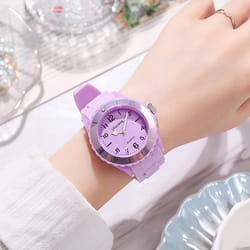 Kids Watch Girls Boys Elementary School Waterproof Watches - Purple