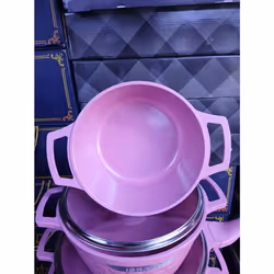 Cookware Set Stock Pots and Pans Non Stick Die-Casting 5pc - PINK