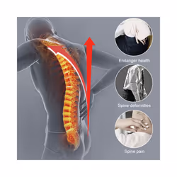 Metal Full Back Brace Posture Corrector Men Women Upper Back Straightener - S, Grey