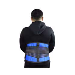4XL 5XL 6XL Widen Support Elastic Lumbar Back Brace Belt Orthopedic Posture - 4xL, Blue