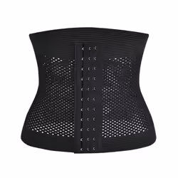 Hollow 11 Buckle Waist Trainer Wrap Belt High Elasticity Postpartum Waist - xL, BLACK