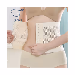 Hollow 11 Buckle Waist Trainer Wrap Belt High Elasticity Postpartum Waist - xL, SKIN