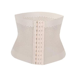 Hollow 11 Buckle Waist Trainer Wrap Belt High Elasticity Postpartum Waist - M, SKIN