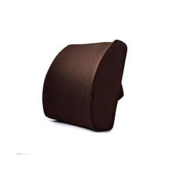 34*32cm Soft Memory Foam Waist Cushion Pillow Lumbar Support Back Massager - Coffee