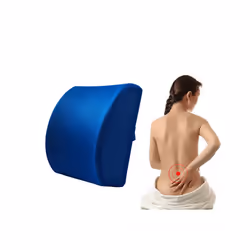 34*32cm Soft Memory Foam Waist Cushion Pillow Lumbar Support Back Massager - Blue