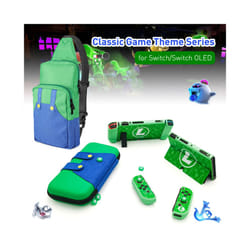 ) For Nintendo Switch OLED Storage Bag Luig Mansion Style Protective Carrying - G(SWITCH OLED
