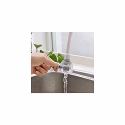 2 Modes 360 Rotatable Bubbler Water Saving High Pressure Nozzle Filter - Gray long