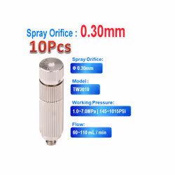 10PCS High Pressure Spray Nozzle Dry Fog Mist Ceramic Spray Core Nozzle - Spray Orifice 0.30mm