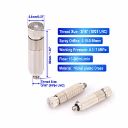 10PCS High Pressure Spray Nozzle Dry Fog Mist Ceramic Spray Core Nozzle - Spray Orifice 0.30mm