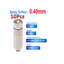 10PCS High Pressure Spray Nozzle Dry Fog Mist Ceramic Spray Core Nozzle - Spray Orifice 0.40mm