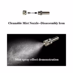1 Pc Low Pressure High Quality Atomizing Misting Nozzle Spray Injector - tee