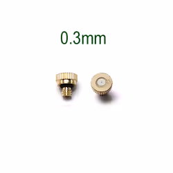 5 PCS Brass Misting Nozzle 0.1-0.8mm Orifice Threaded 10/24 UNC Water - 0.3mm