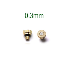 5 PCS Brass Misting Nozzle 0.1-0.8mm Orifice Threaded 10/24 UNC Water - 0.3mm