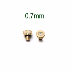 5 PCS Brass Misting Nozzle 0.1-0.8mm Orifice Threaded 10/24 UNC Water - 0.7mm