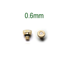 5 PCS Brass Misting Nozzle 0.1-0.8mm Orifice Threaded 10/24 UNC Water - 0.6mm