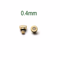 5 PCS Brass Misting Nozzle 0.1-0.8mm Orifice Threaded 10/24 UNC Water - 0.4mm