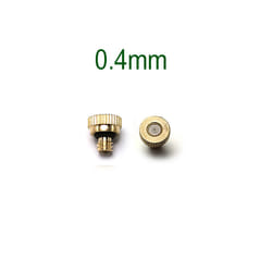 5 PCS Brass Misting Nozzle 0.1-0.8mm Orifice Threaded 10/24 UNC Water - 0.4mm