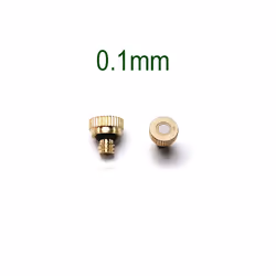5 PCS Brass Misting Nozzle 0.1-0.8mm Orifice Threaded 10/24 UNC Water - 0.1mm