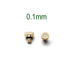 5 PCS Brass Misting Nozzle 0.1-0.8mm Orifice Threaded 10/24 UNC Water - 0.1mm