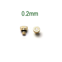 5 PCS Brass Misting Nozzle 0.1-0.8mm Orifice Threaded 10/24 UNC Water - 0.2mm