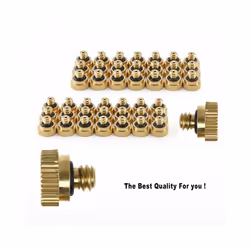 5 PCS Brass Misting Nozzle 0.1-0.8mm Orifice Threaded 10/24 UNC Water - 0.2mm
