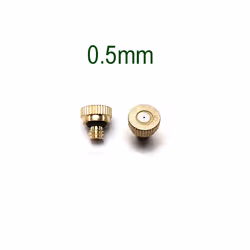 5 PCS Brass Misting Nozzle 0.1-0.8mm Orifice Threaded 10/24 UNC Water - 0.5mm