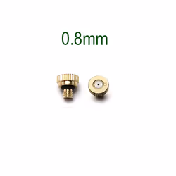 5 PCS Brass Misting Nozzle 0.1-0.8mm Orifice Threaded 10/24 UNC Water - 0.8mm