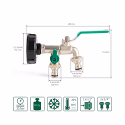 Garden Outdoor Bibcock Faucet DN15 DN20, Anti-freeze, Dual Control Copper - 9 DN15 water inlet