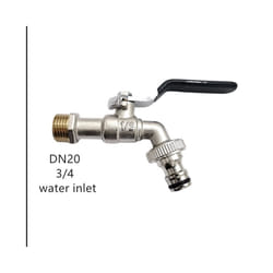 Garden Outdoor Bibcock Faucet DN15 DN20, Anti-freeze, Dual Control Copper - DN20 black handle