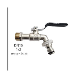 Garden Outdoor Bibcock Faucet DN15 DN20, Anti-freeze, Dual Control Copper - DN15 black handle